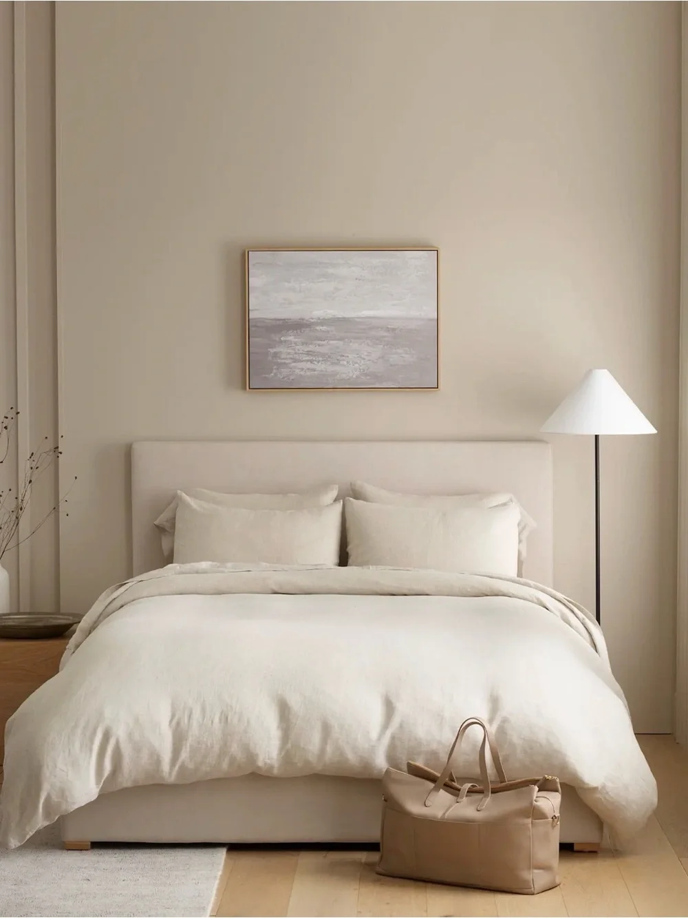 Quince European Linen Duvet Cover Set Full/Queen | Natural Chambray | 100% Linen
